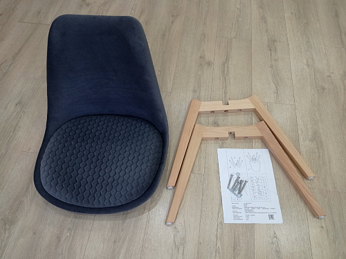 Стул Bonuss blue / wooden legs фото покупателя 68