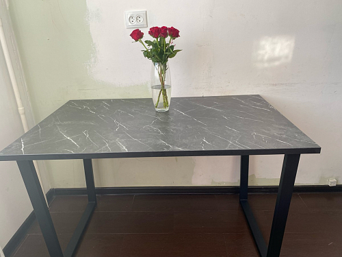 Стол Лота Лофт 120 32 мм бетон / черный матовый фото покупателя 9