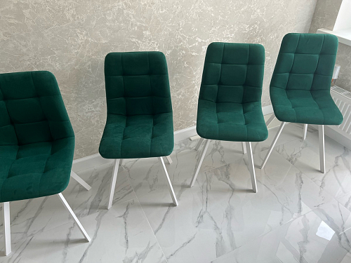 Стул на металлокаркасе Чилли К светло-серый велюр / черный каркас фото покупателя 728