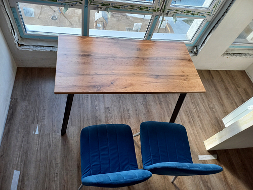 Стол Тринити Лофт 120 32 мм дуб галифакс табако / черный матовый фото покупателя 296