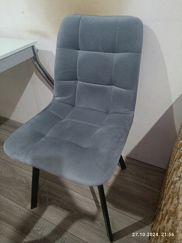 Стул на металлокаркасе Чилли темно-серый / черный каркас фото покупателя 533