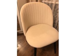 Стул на металлокаркасе Gabi 1 бежевый / черный с серебряными наконечниками фото покупателя 782