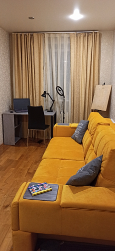 Письменный стол Битти Лофт 116х60х75 дуб вотан / черный матовый фото покупателя 15