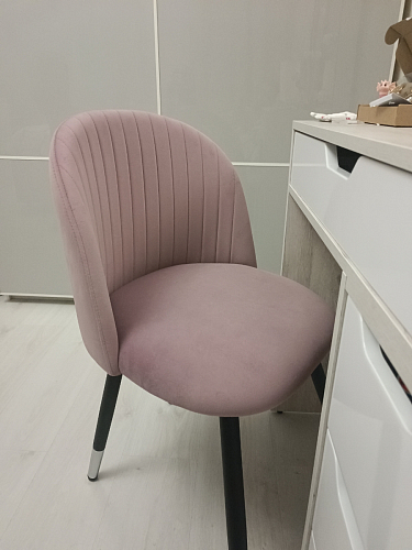 Стул на металлокаркасе Gabi 1 light purple / black фото покупателя 380