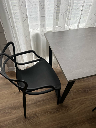 Деревянный стол Лота Лофт 140х80 черный матовый / бетон светлый фото покупателя 587