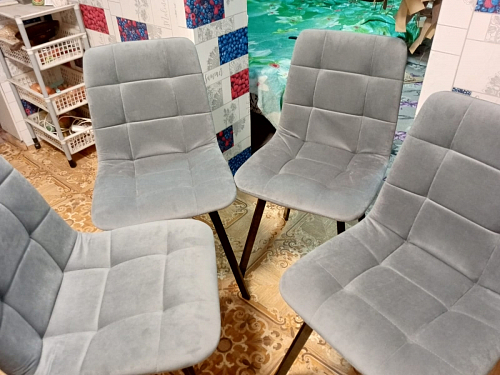 Стул на металлокаркасе Чилли К темно-серый (velutto 32) / черный фото покупателя 509