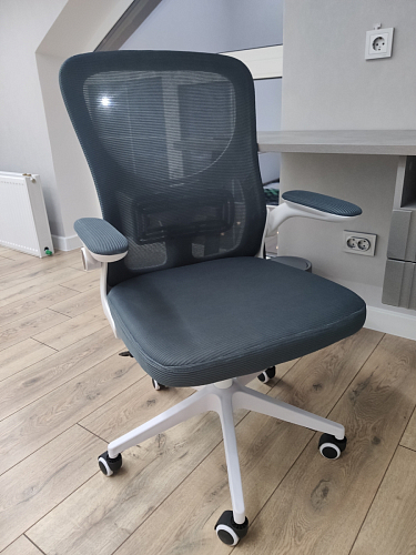 Компьютерное кресло Konfi gray / blue / white фото покупателя 120