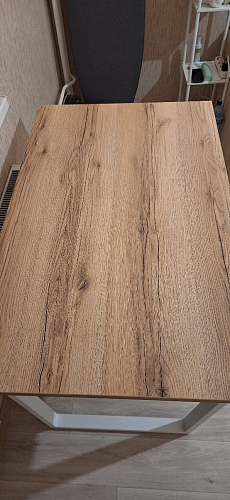 Деревянный стол Барон О 200 х 90 белая пленка шагрень / белый фото покупателя 65