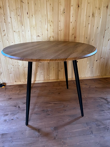 Стеклянный стол Абилин 100(140)х100х76 мрамор черный / черный матовый фото покупателя 17