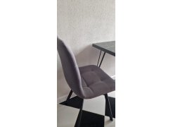 Стул на металлокаркасе Чилли синяя ткань / белый фото покупателя 657