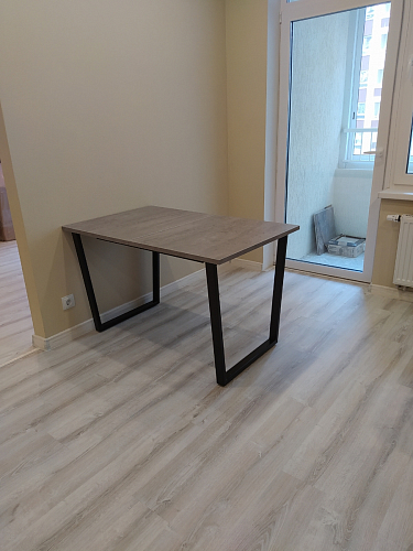 Стол Лота Лофт 120 32 мм бетон / черный матовый фото покупателя 72