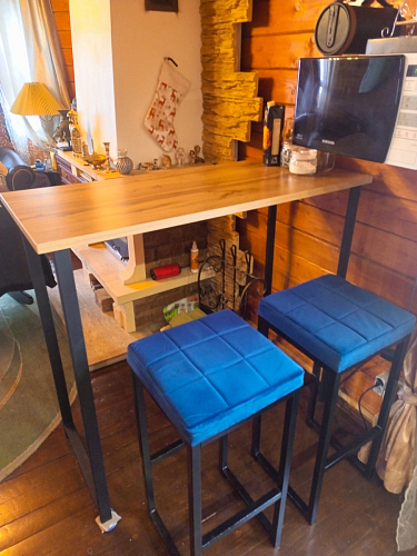 Барная стойка Дилан Лофт 120х40х98 дуб делано темный фото покупателя 196