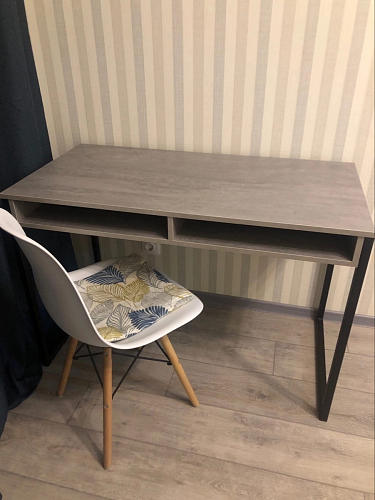 Письменный стол Леон Лофт дуб делано светлый / белый матовый фото покупателя 180