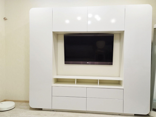 Готовая гостиная Румба белый / белый глянец  - Уцененный экземпляр фото покупателя 92