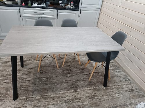 Стол Тринити Лофт 120 32 мм дуб галифакс табако / черный матовый фото покупателя 701