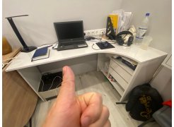 Письменный стол СПм-25 левый белый  - Уцененный экземпляр фото покупателя 39