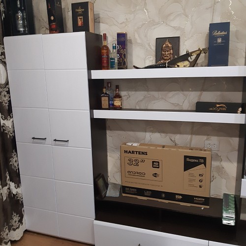 Готовая гостиная Jimenez дуб венге / белый глянец фото покупателя 88