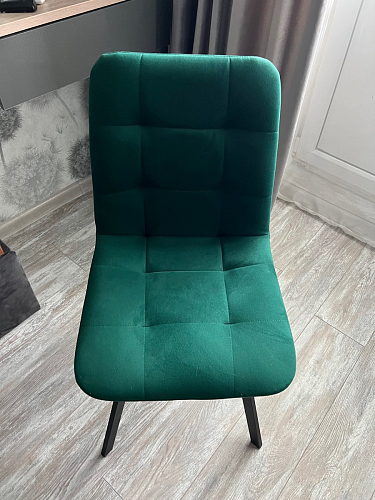 Стул на металлокаркасе Чилли К темно-серый (velutto 32) / черный фото покупателя 176