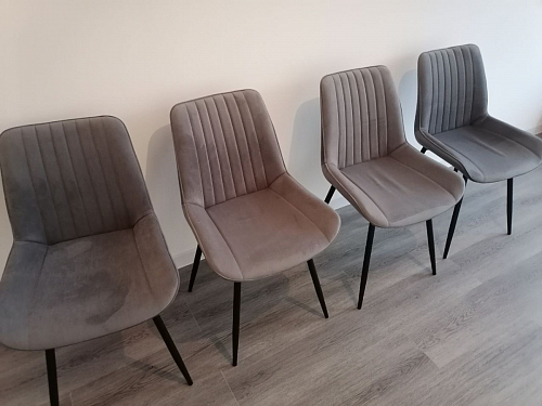 Стул на металлокаркасе Седа 360 К латте (velutto 08) / белый фото покупателя 213