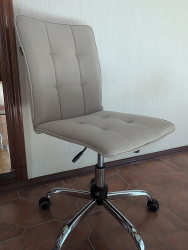 Компьютерное кресло One/Ван флок молочный 4 фото покупателя 4