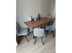 Стул на металлокаркасе Чилли синяя ткань / белый фото покупателя 72