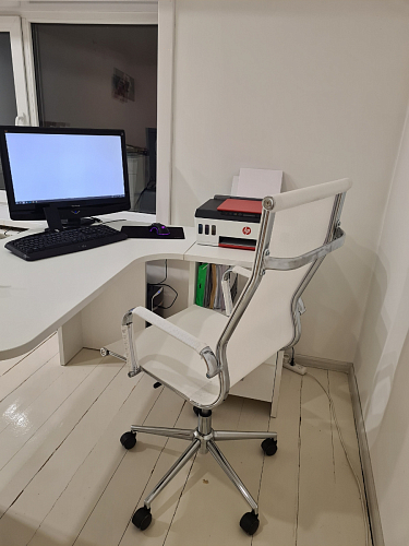 Компьютерное кресло Reus белая сетка / хром фото покупателя 1