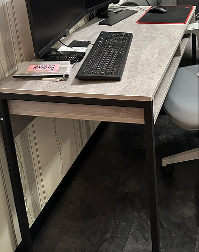 Письменный стол Леон Лофт бетон / черный матовый фото покупателя 186