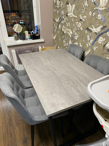 Стол раскладной Лота Лофт 120 25 мм юта / черный матовый фото покупателя 808