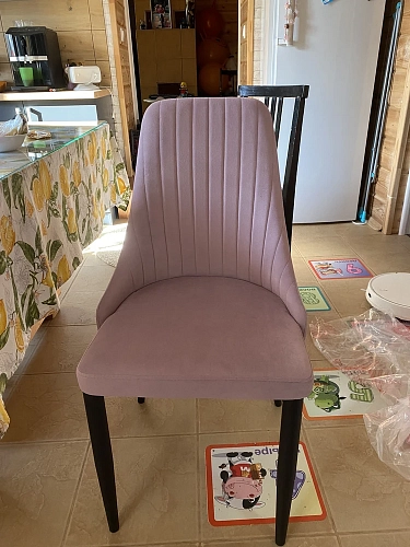 Стул на металлокаркасе Kora light purple / black фото покупателя 56