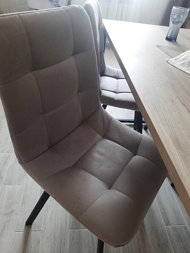 Стул на металлокаркасе Чилли К светло-серый велюр / черный каркас фото покупателя 824