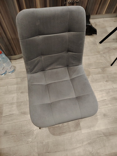 Стул на металлокаркасе Чилли К светло-серый велюр / черный каркас фото покупателя 517