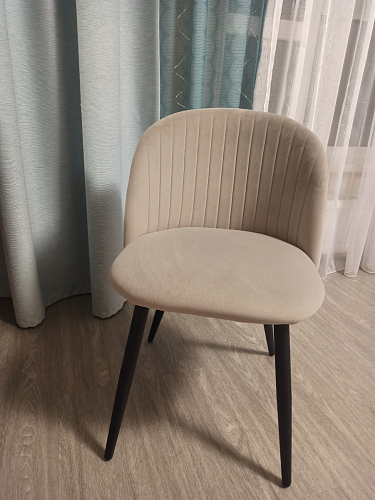 Стул на металлокаркасе Gabi 1 light blue / black / gold фото покупателя 312