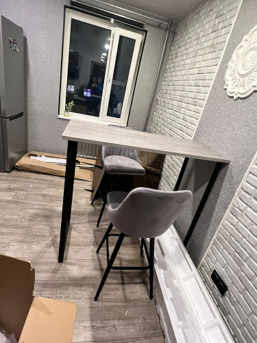 Барная стойка Дилан Лофт 120х40х98 дуб делано темный фото покупателя 94