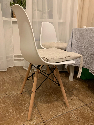 Пластиковый стул Eames PC-015 серо-голубой / дерево фото покупателя 392