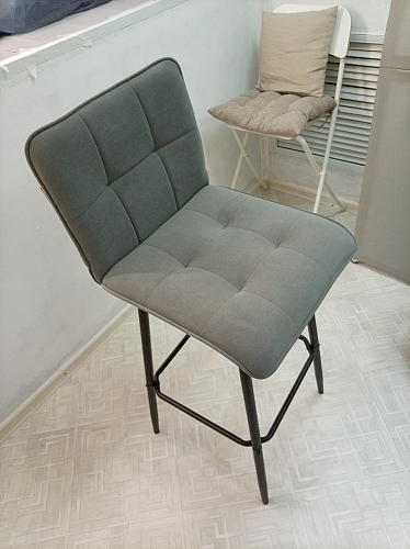 Полубарный стул Bari/Бари серый велюр фото покупателя 21