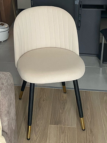 Стул на металлокаркасе Gabi dark beige / black / silver фото покупателя 876