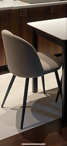 Стул на металлокаркасе Gabi dark beige / black / silver фото покупателя 354