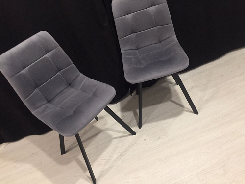 Стул на металлокаркасе Чилли светло-серый / черный фото покупателя 76