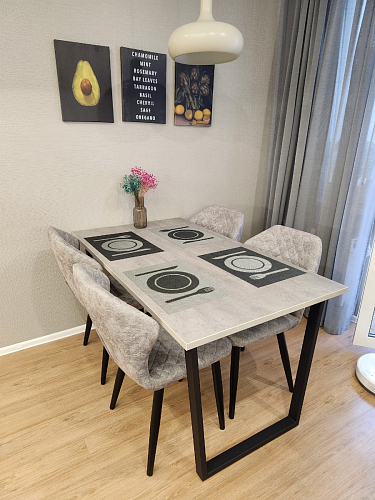 Деревянный стол Лота Лофт 120x75 дуб крафт табачный / черный матовый фото покупателя 932