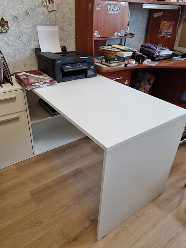 Письменный стол Лайт 03.245F белый гладкий 101 фото покупателя 59