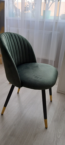 Стул на металлокаркасе Gabi dark beige / black / silver фото покупателя 957