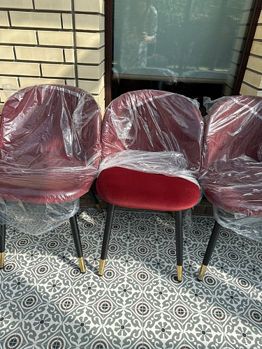 Стул на металлокаркасе Gabi dark beige / black / silver фото покупателя 669