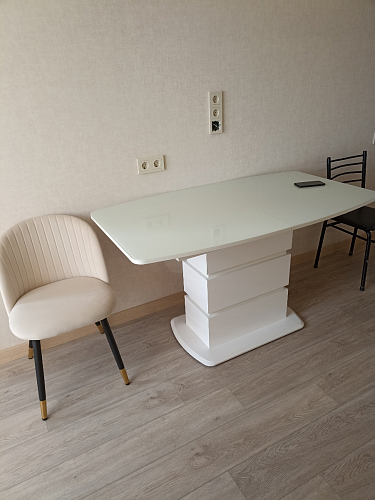 Стул на металлокаркасе Gabi dark beige / black / silver фото покупателя 741