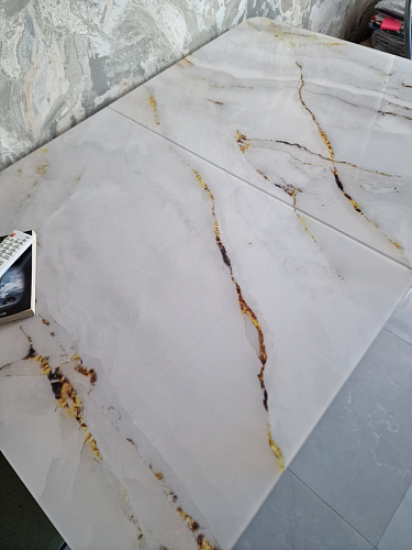 Стол на тумбе Бугун белый / золото фото покупателя 23