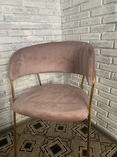 Стул на металлокаркасе Kamelia голубой / голубой / золотой фото покупателя 32