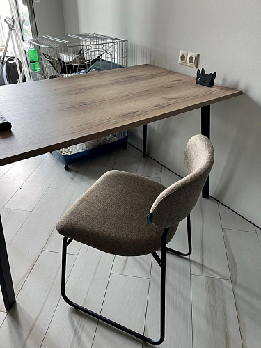 Стол Тринити Лофт 120 32 мм дуб галифакс табако / черный матовый фото покупателя 269