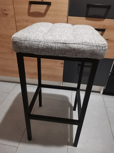 Барный стул Лофт ткань канди грей / черный матовый фото покупателя 246