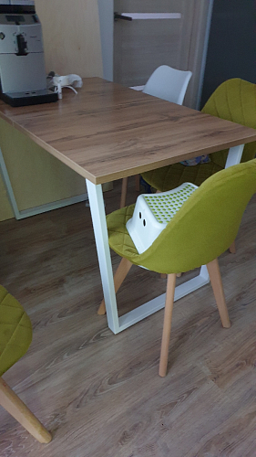 Деревянный стол Лота Лофт 140х80 черный матовый / бетон светлый фото покупателя 803