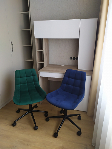 Компьютерное кресло Честер синий (velutto 46 ) / белый фото покупателя 18