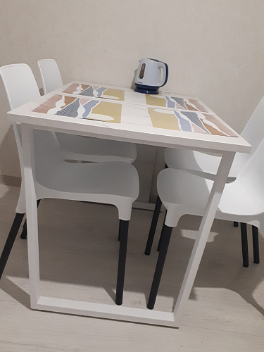 Деревянный стол Лота Лофт 140х80 черный матовый / бетон светлый фото покупателя 344